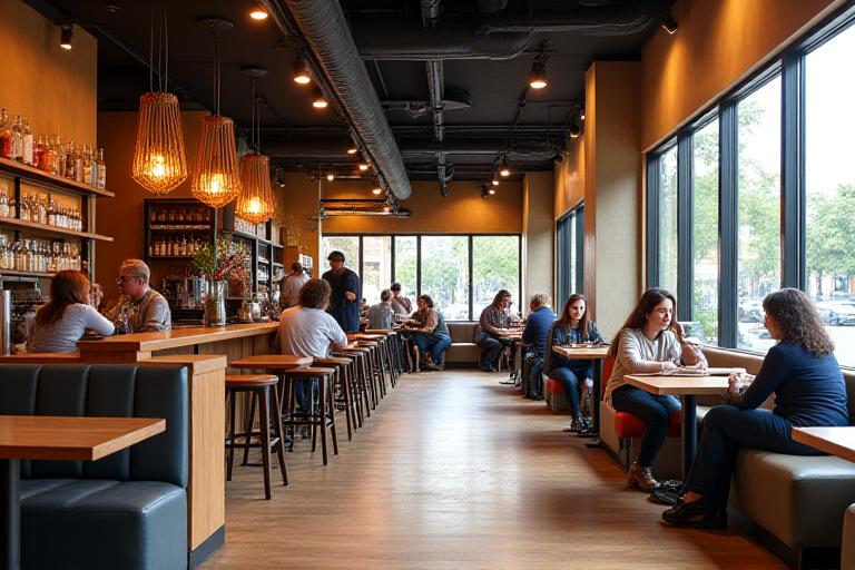 Sahara Brews ambiance and social spaces